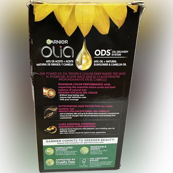 GARNIER OLIA 10.0 VERY LIGHT BLONDE OIL POWERED PERMANENT HAIR COLOR HIGHLIGHTS - Picture 3 of 6